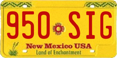 NM license plate 950SIG