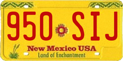 NM license plate 950SIJ