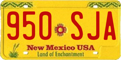 NM license plate 950SJA