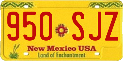 NM license plate 950SJZ