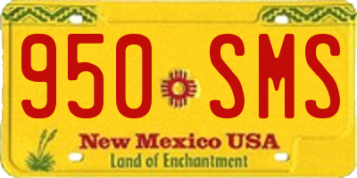 NM license plate 950SMS