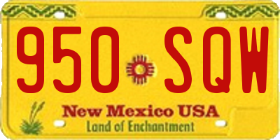 NM license plate 950SQW