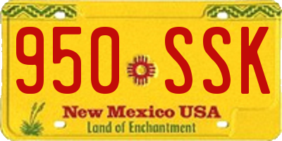 NM license plate 950SSK