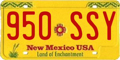 NM license plate 950SSY