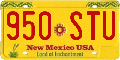 NM license plate 950STU