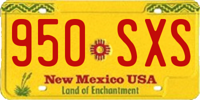 NM license plate 950SXS