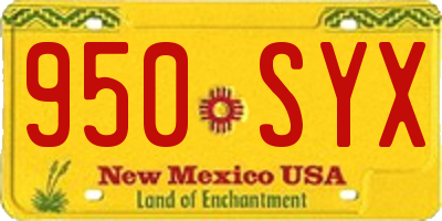 NM license plate 950SYX