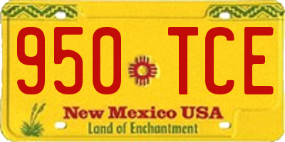 NM license plate 950TCE
