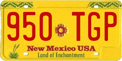 NM license plate 950TGP