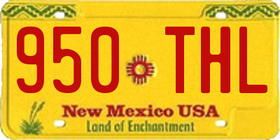 NM license plate 950THL