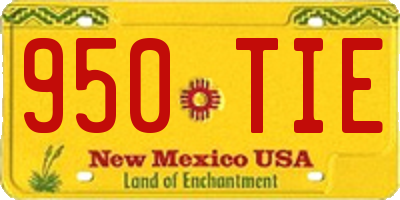 NM license plate 950TIE