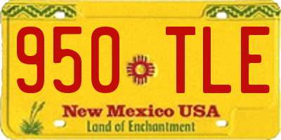 NM license plate 950TLE