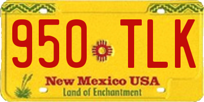 NM license plate 950TLK