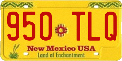 NM license plate 950TLQ