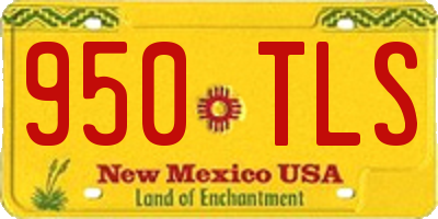 NM license plate 950TLS