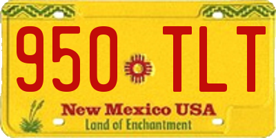 NM license plate 950TLT