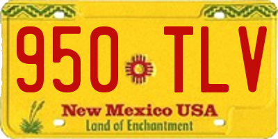 NM license plate 950TLV