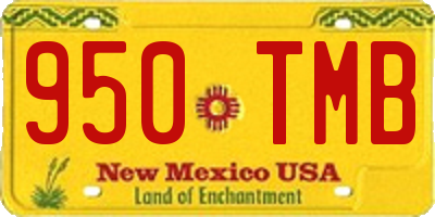 NM license plate 950TMB