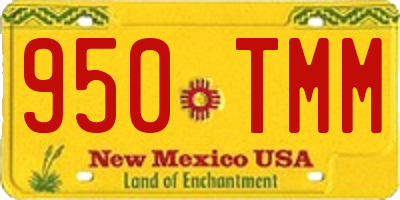 NM license plate 950TMM