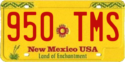 NM license plate 950TMS