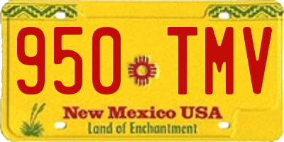 NM license plate 950TMV