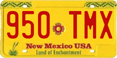 NM license plate 950TMX