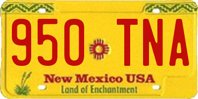 NM license plate 950TNA