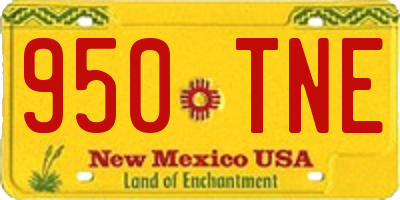 NM license plate 950TNE