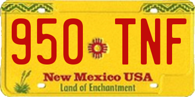 NM license plate 950TNF