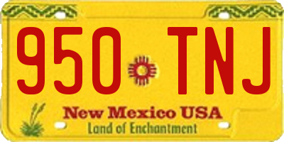 NM license plate 950TNJ
