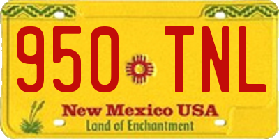 NM license plate 950TNL