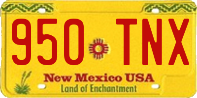 NM license plate 950TNX