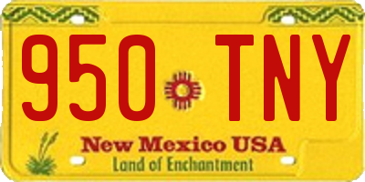 NM license plate 950TNY