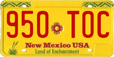 NM license plate 950TOC