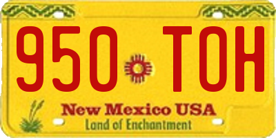 NM license plate 950TOH