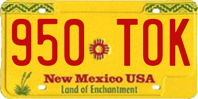 NM license plate 950TOK