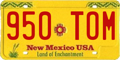 NM license plate 950TOM