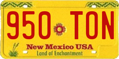 NM license plate 950TON