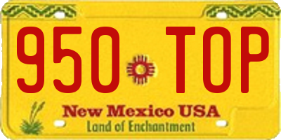 NM license plate 950TOP