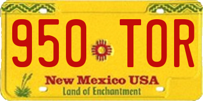 NM license plate 950TOR