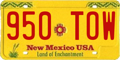 NM license plate 950TOW
