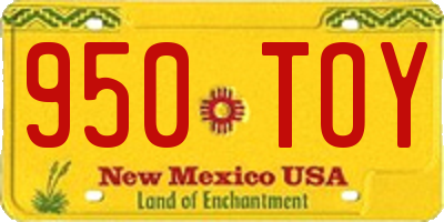 NM license plate 950TOY