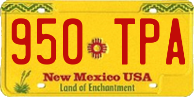 NM license plate 950TPA