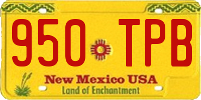 NM license plate 950TPB