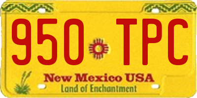 NM license plate 950TPC