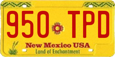 NM license plate 950TPD