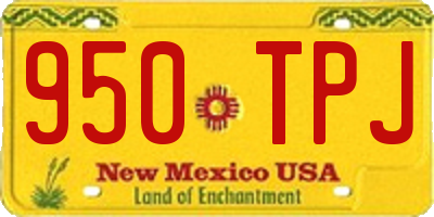 NM license plate 950TPJ