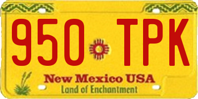 NM license plate 950TPK