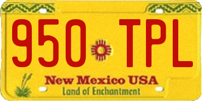 NM license plate 950TPL