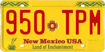NM license plate 950TPM